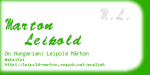 marton leipold business card